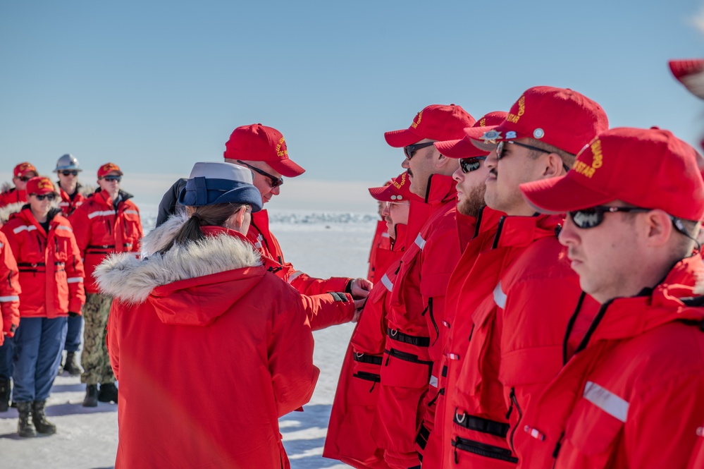 Coast Guard Cutter Polar Star (WAGB 10) holds ice liberty