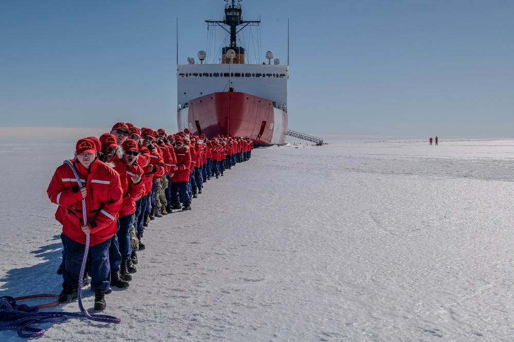 Coast Guard Cutter Polar Star (WAGB 10) holds ice liberty