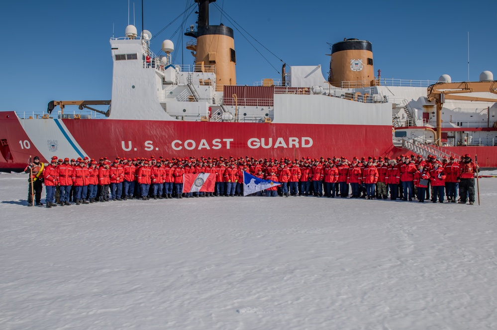 Coast Guard Cutter Polar Star (WAGB 10) holds ice liberty