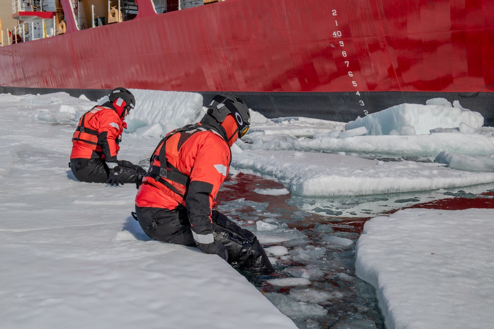 Coast Guard Cutter Polar Star (WAGB 10) holds ice liberty