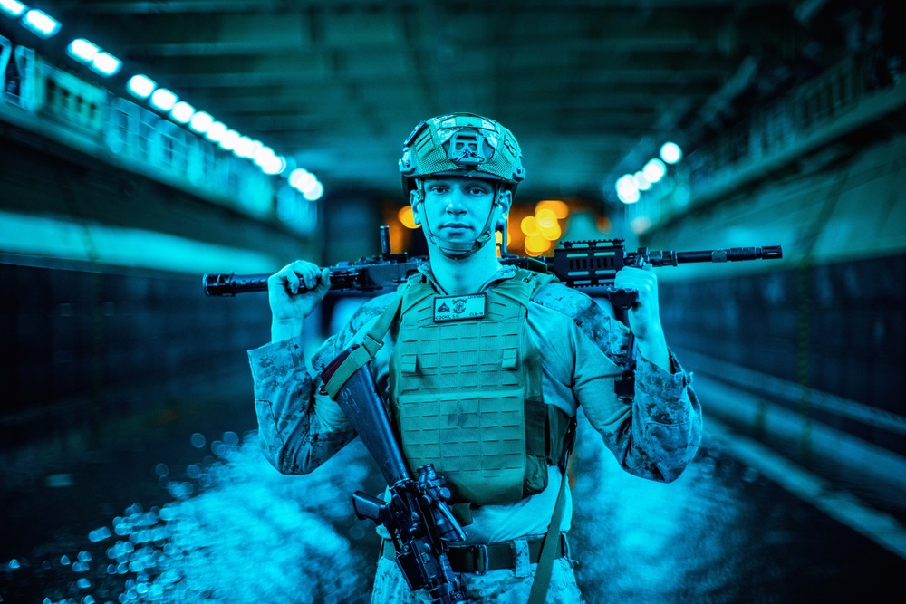 BLT 1/5 Reinforces Security During Shore Operations