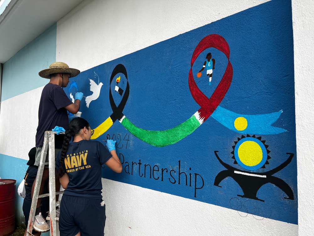 Pacific Partnership 2024-1: Mural at the Palau National Olympic Committee