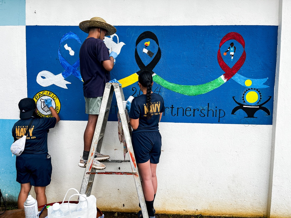 Pacific Partnership 2024-1:  Mural at the Palau National Olympic Committee