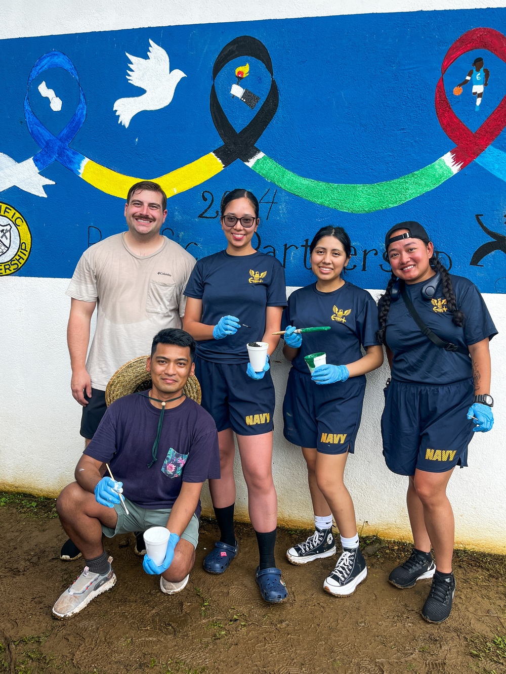 Pacific Partnership 2024-1: Mural at the Palau National Olympic Committee Gym