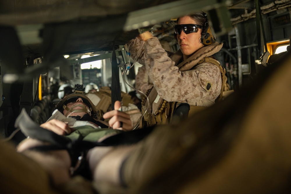 26th MEU (SOC) Marines and Sailors Conduct Mass Casualty Drills