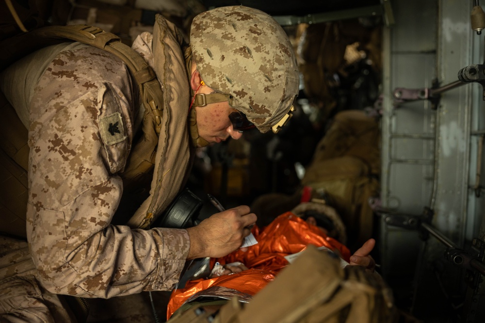 26th MEU (SOC) Marines and Sailors Conduct Mass Casualty Drills