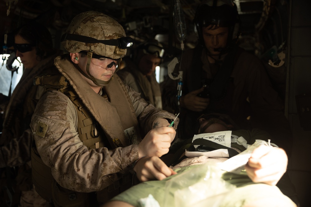 26th MEU (SOC) Marines and Sailors Conduct Mass Casualty Drills