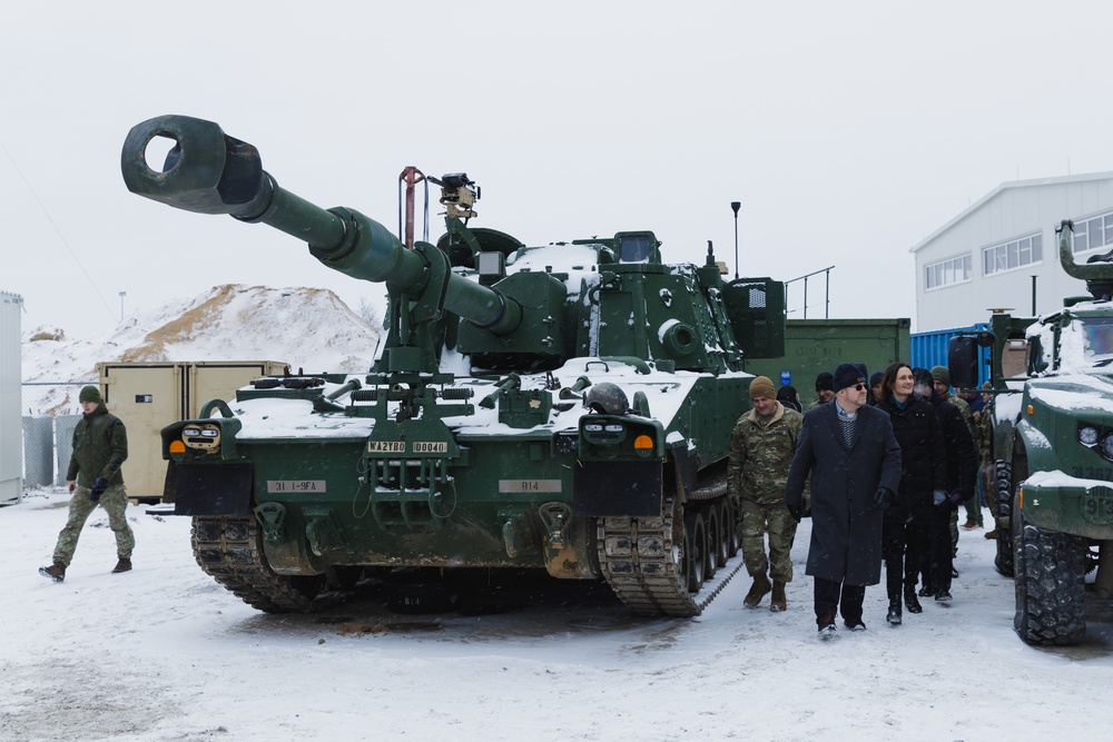 Lithuanian Speaker of Parliament visits 3rd Infantry Division Soldiers in Lithuania