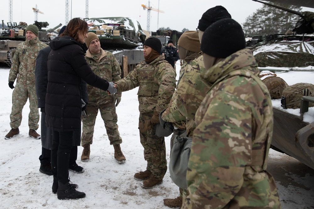 Lithuanian Speaker of Parliament tours Camp Herkus