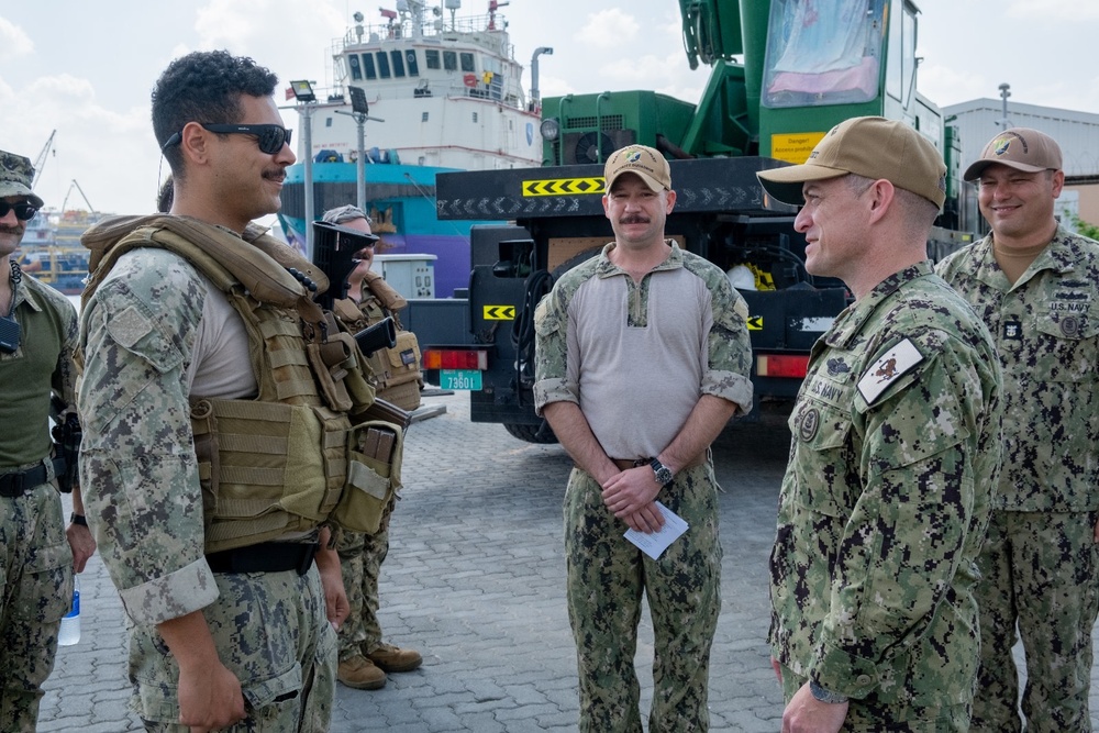 Command Master Chief Chris King visits Sailors deployed to CTF 56.7