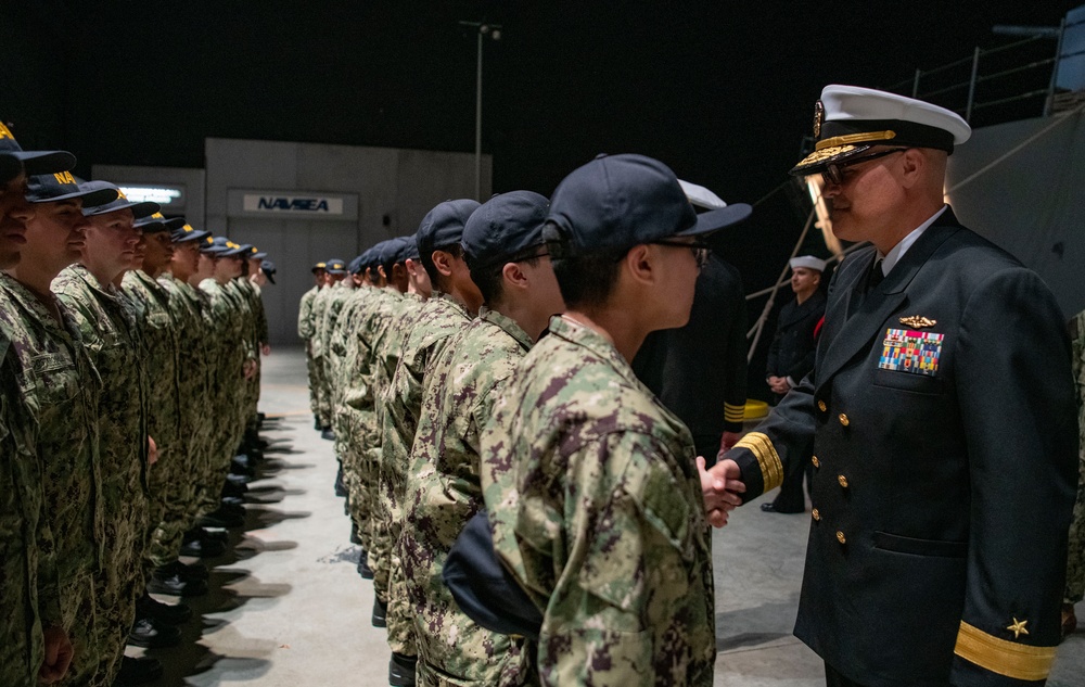 Deputy Commander Submarine Force Atlantic attends the capping ceremony at Recruit Training Command