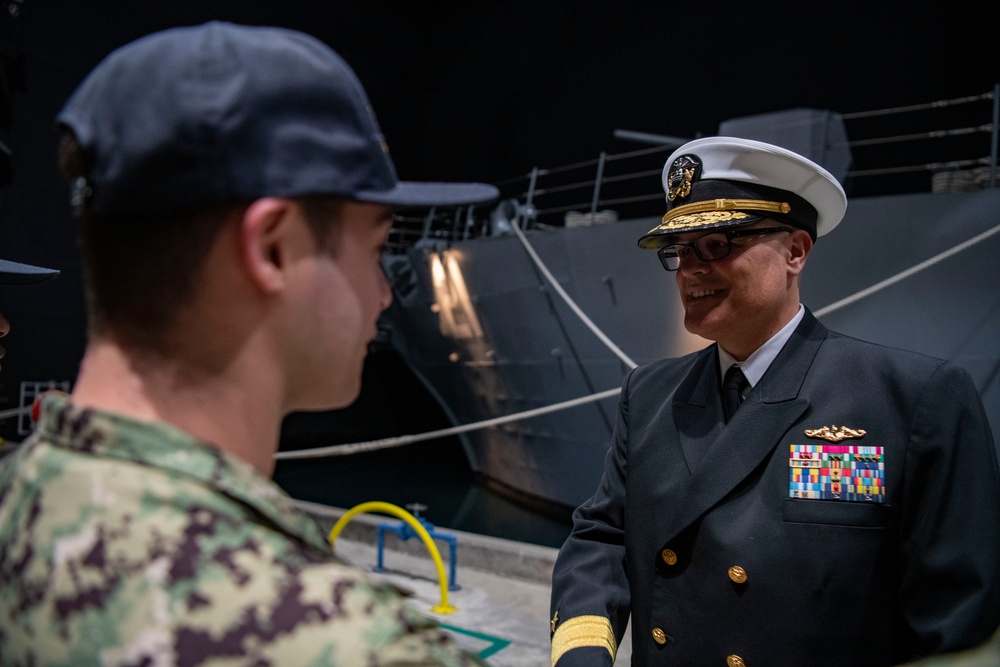 Deputy Commander Submarine Force Atlantic attends the capping ceremony at Recruit Training Command