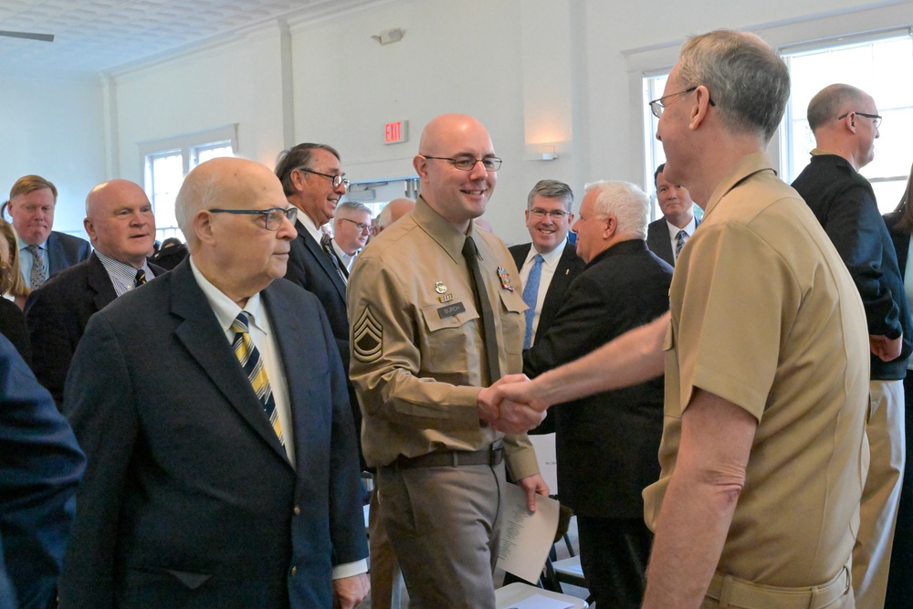 Navy Reserve Public Affairs Officer John A. Robinson III, the 12th U.S. Navy Vice Chief of Information, is officially promoted to Rear Adm. (lower half)