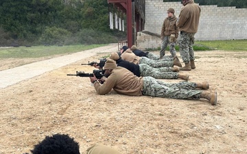 MSRON 2 and MSRON 10 Sailors conduct live fire weapons shoot in Rota, Spain