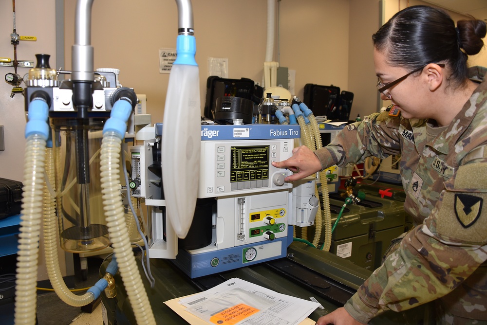 Inspecting anesthesia machine