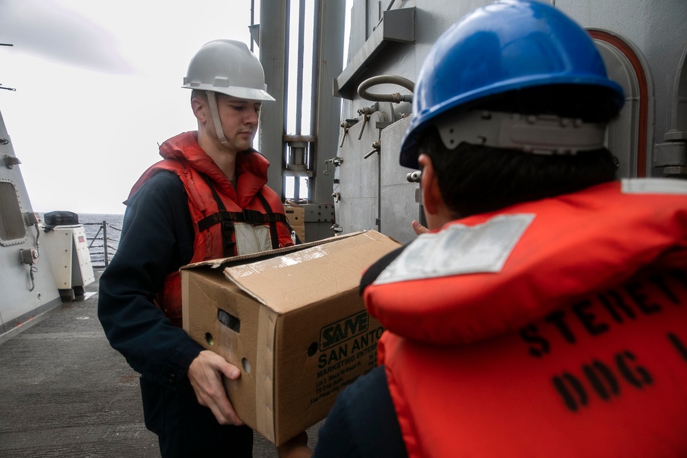 Sailors Conduct Replenishment-at-Sea with USNS Carl Brashear