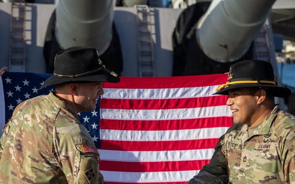 Sgt. 1st Class Erixs Reyes Celebrates Reenlistment