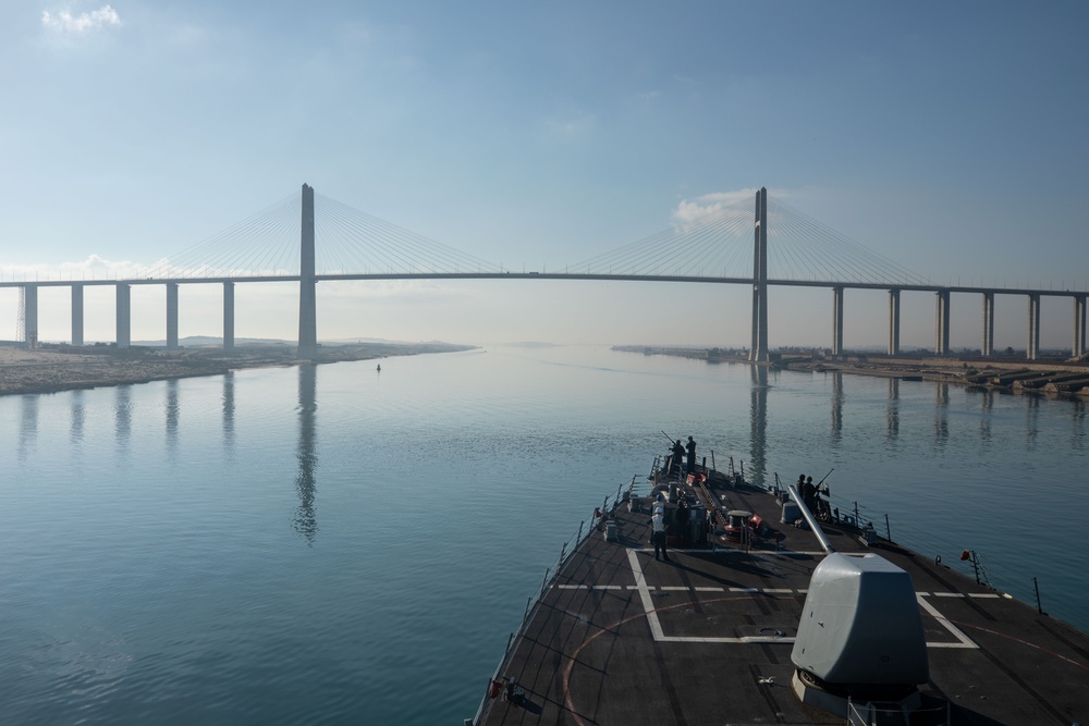 USS Laboon Transits the Suez Canal