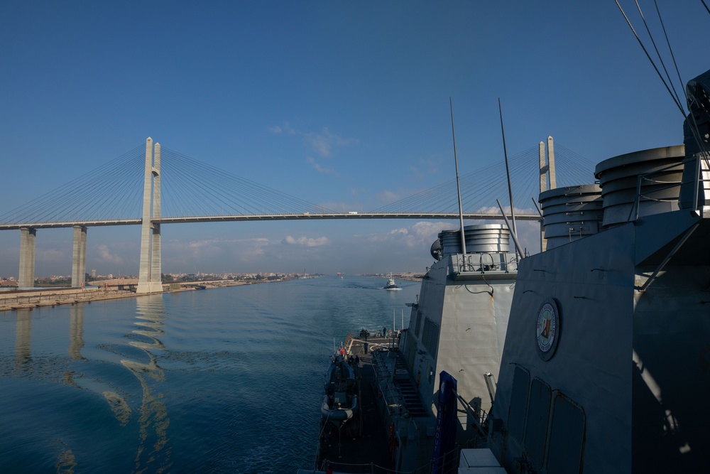 USS Laboon Transits the Suez Canal