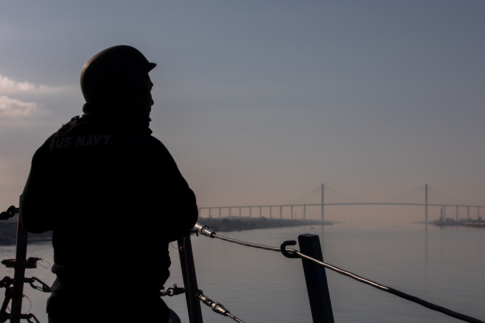 USS Laboon Transits the Suez Canal