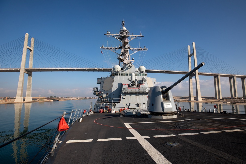 USS Laboon Transits the Suez Canal