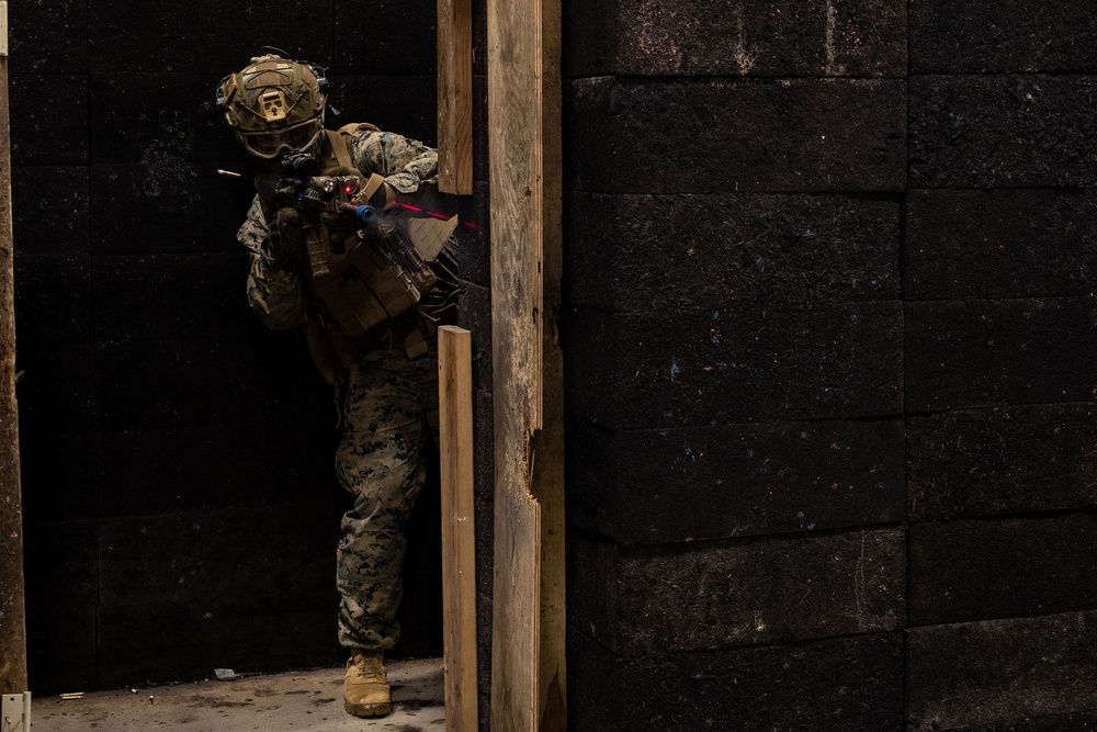 “CLEAR”: Weapons Company, Battalion Landing Team 1/1 rehearse close quarters tactics