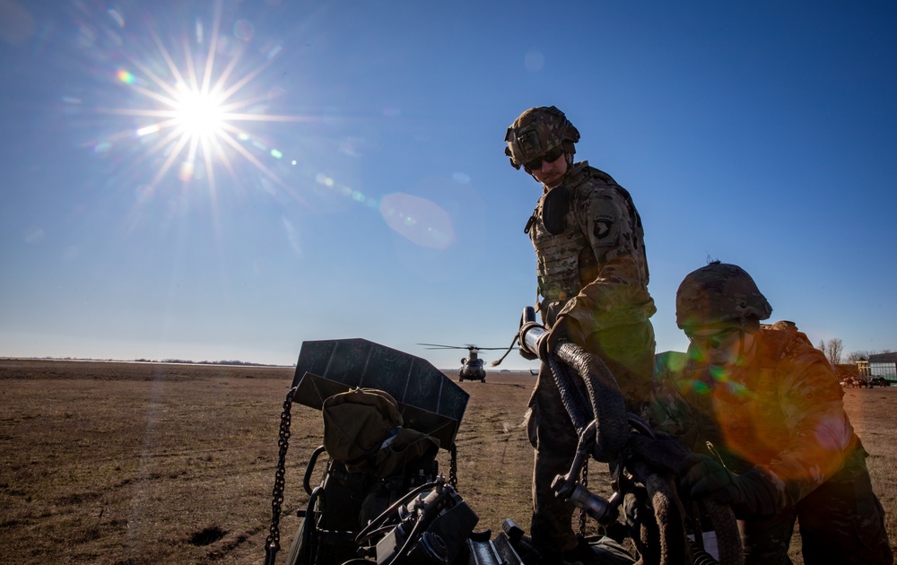 King of Battle gets a lift at Mihail Kogalniceanu Air Base