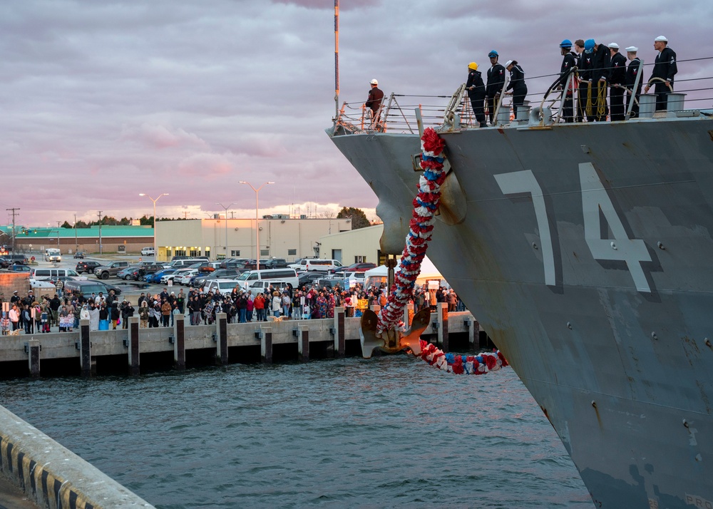 USS McFaul returns from deployment