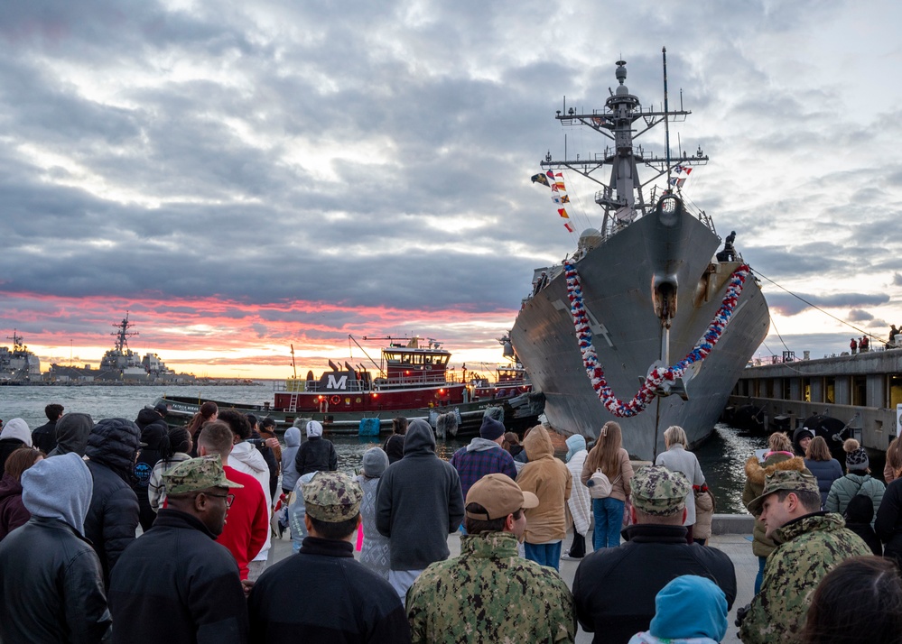 USS McFaul returns from deployment