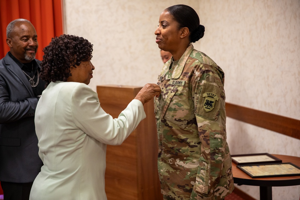 Master Sgt. Tameka E. Horne is laterally appointed to Sgt. Maj.