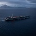 The USS Gerald R. Ford transits the Strait of Gibraltar