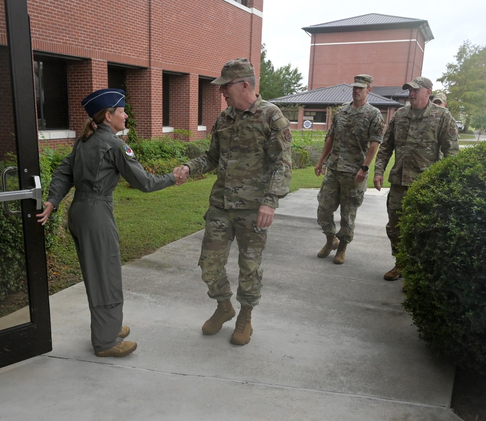 Photo of Air Force Sustainment Center leadership visiting JSTARS