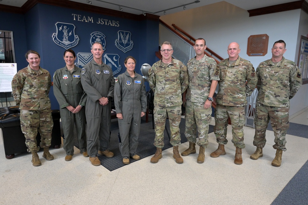 Photo of Air Force Sustainment Center leadership visiting JSTARS