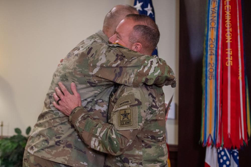 The promotion ceremony for Deputy Chief of Staff, G-2, Maj. Gen. Anthony R. Hale