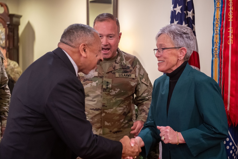 The promotion ceremony for Deputy Chief of Staff, G-2, Maj. Gen. Anthony R. Hale