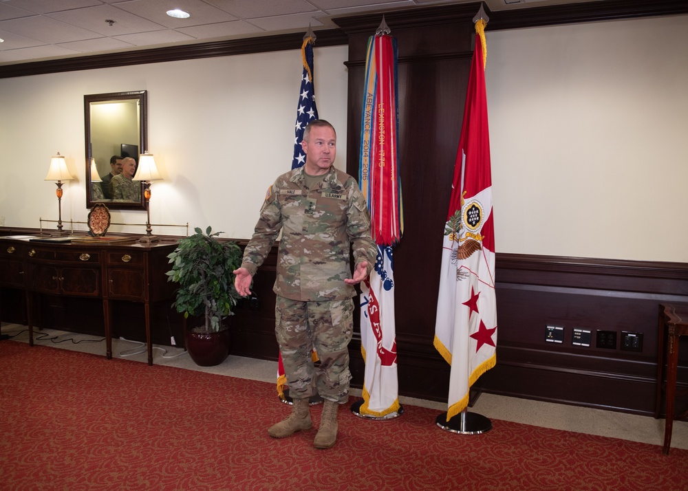 The promotion ceremony for Deputy Chief of Staff, G-2, Maj. Gen. Anthony R. Hale