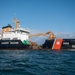 USCGC Elm transits through the Columbia River to work on aids to navigation