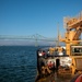 USCGC Elm transits through the Columbia River to work on aids to navigation