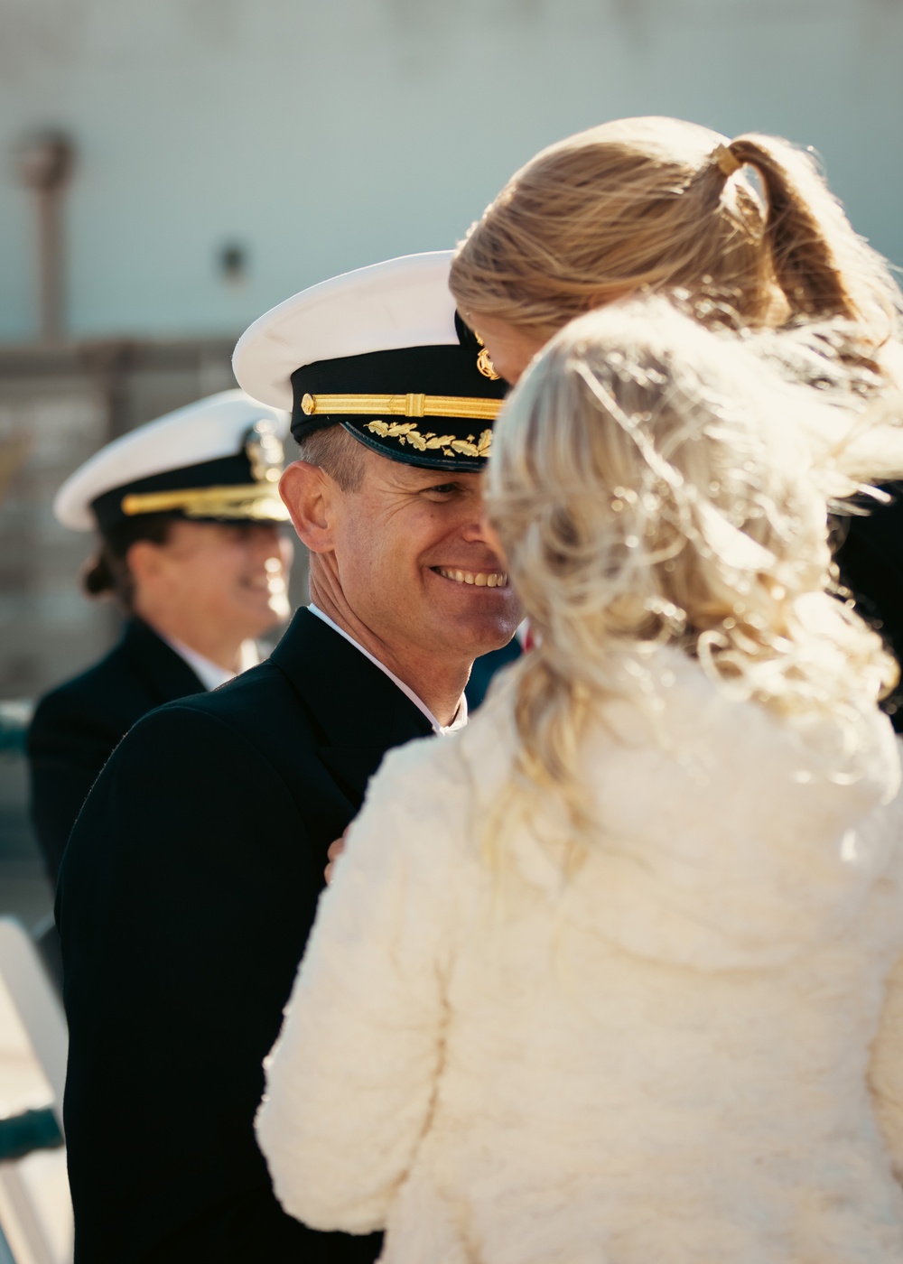 USS THOMAS HUDNER (DDG 116) HOLDS CHANGE OF COMMAND