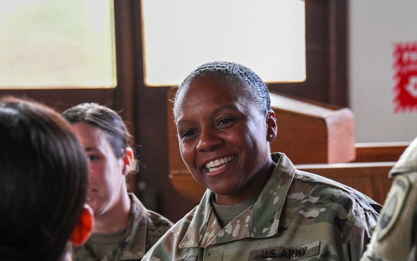 Brig. Gen. Tomika Seaberry speaks at ILE Graduation