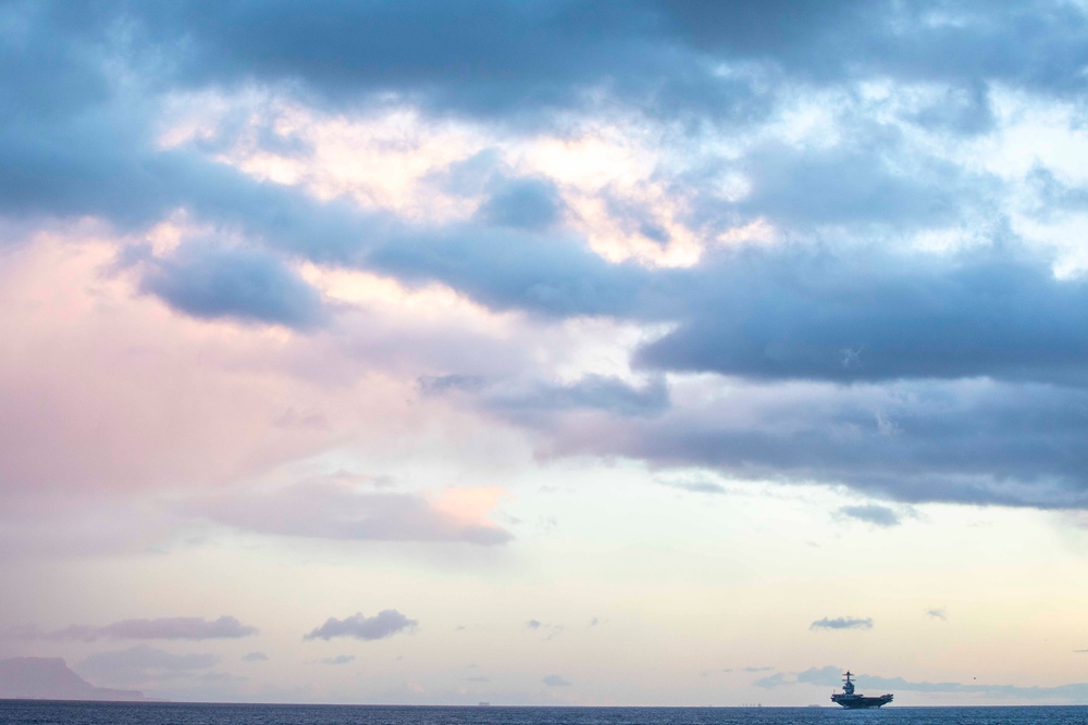 Ford CSG Passes through the Strait of Gibraltar