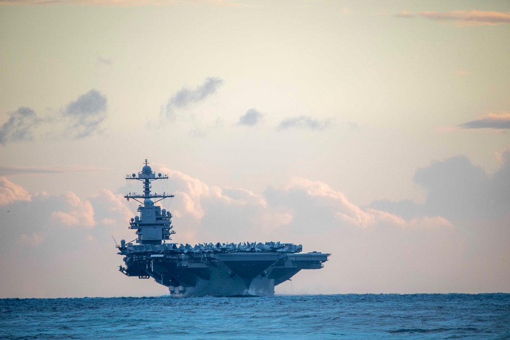 Ford CSG Passes through the Strait of Gibraltar