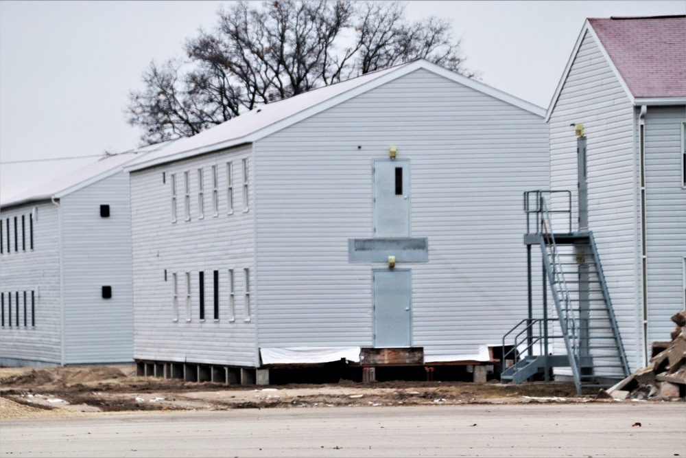 Contractors finish moving World War II-era barracks buildings to new foundations at Fort McCoy