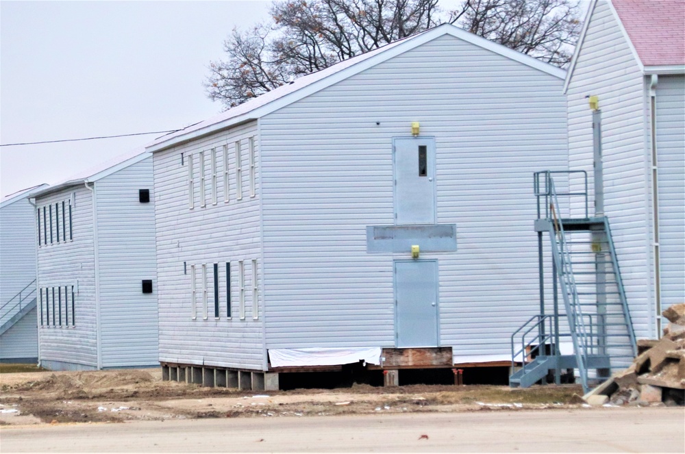 Contractors finish moving World War II-era barracks buildings to new foundations at Fort McCoy