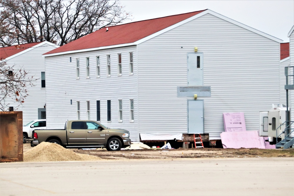 Contractors finish moving World War II-era barracks buildings to new foundations at Fort McCoy