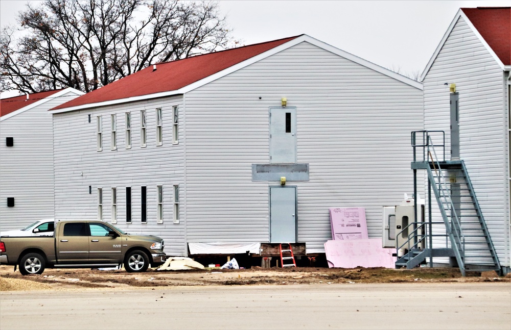 Contractors finish moving World War II-era barracks buildings to new foundations at Fort McCoy