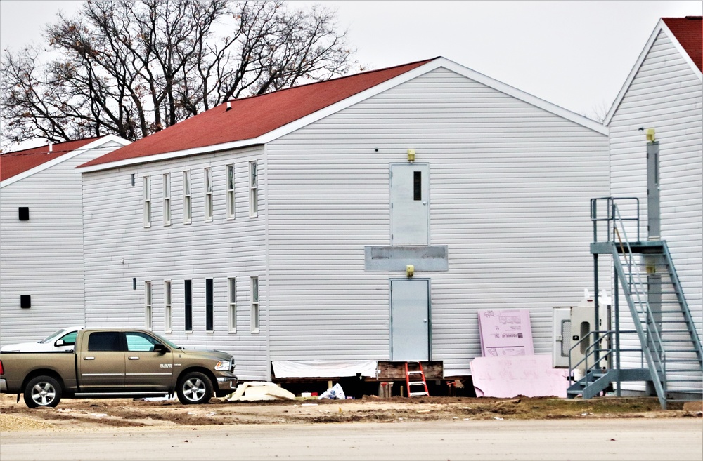 Contractors finish moving World War II-era barracks buildings to new foundations at Fort McCoy