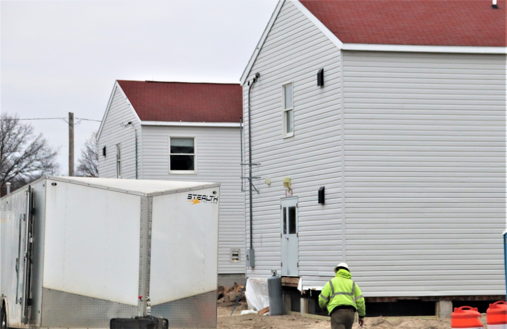 Contractors finish moving World War II-era barracks buildings to new foundations at Fort McCoy