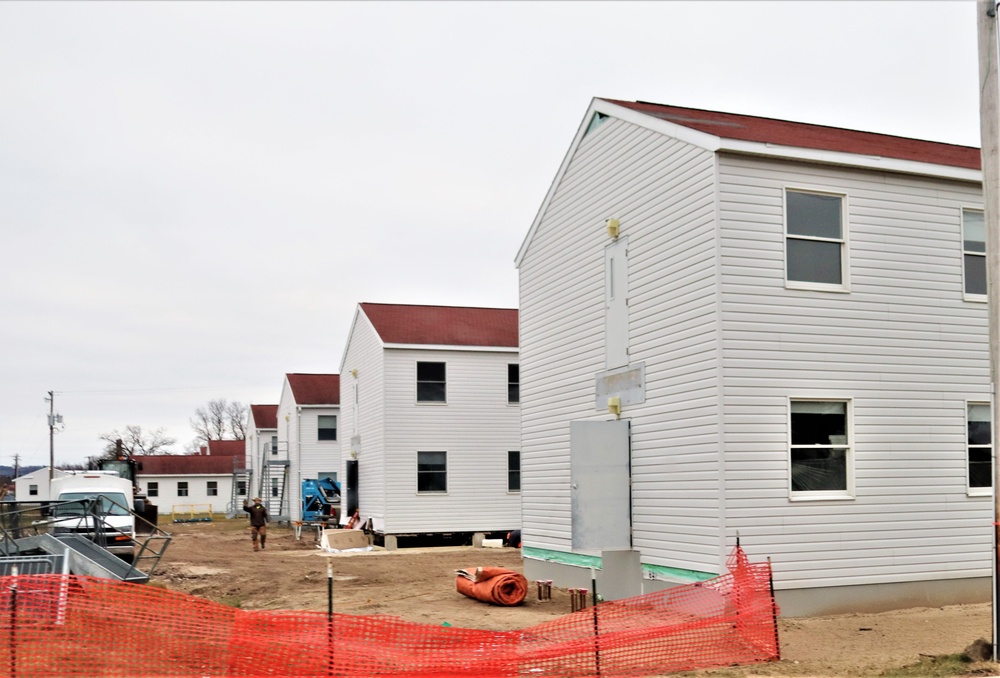 Contractors finish moving World War II-era barracks buildings to new foundations at Fort McCoy