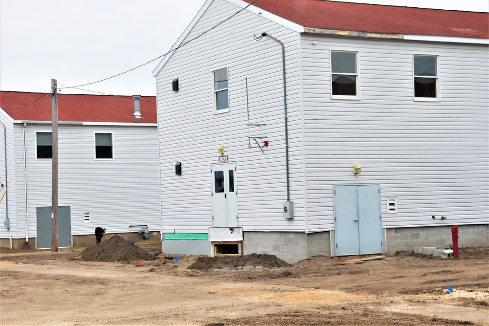 Contractors finish moving World War II-era barracks buildings to new foundations at Fort McCoy